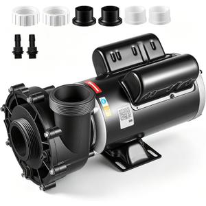 VEVOR SPA Pump 3HP Hot Tub Pump 2 Speed 48 Frame with 1.5" & 2" Port, 230V, 190 GPM High Speed & 90 GPM Low Speed, 90° Rotational Interface, SPA Bath Water Circulation, Compatible with OEM Models