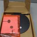 Drink Table, Small Pedestal Side Table, Round Cocktail Table, Circle Accent End Table with Metal Base, for Small Spaces (2, Brown Walnut)