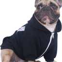 iChoue Pug Clothes Hoodies for Dogs Puppy French Bulldog Frenchie English Boston Terrier Bully Pitbull Sweatshirt Sweater Clothing Cold Weather Winter Coats - Black/Small (Small ( 5 - 15 lbs ))