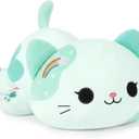 Onsoyours Original Rainbow Cat Plush 20 Inch Kitty Plushies Toy Blue Cat Kitten Stuffed Animal Soft Pillow Kawaii Plushie Gift for Kids & Adults (Rainbow Cat, 20")