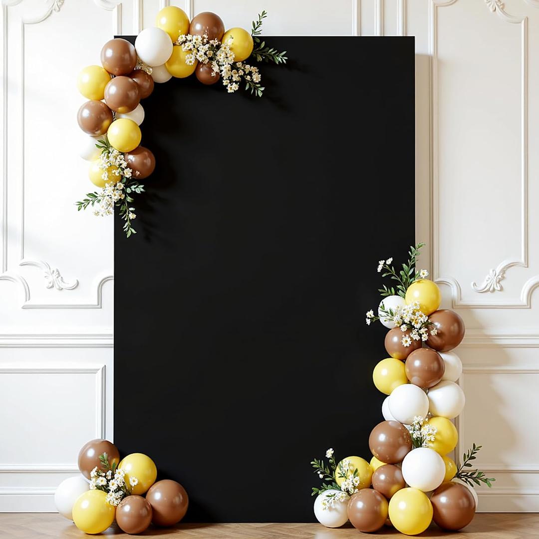 Wedding Arch Cover Black 6.6FT x 4FT Square Arch Backdrop Covers Stretchy Spandex Fitted Square Backdrop Cover for Birthday Party Wedding Ceremony Banquet Decoration