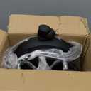 KKTONER PU Leather Round Rolling Stool with Foot Rest Swivel Height Adjustment Spa Drafting Salon Tattoo Work Office Massage Stools Task Chair Small (Black)