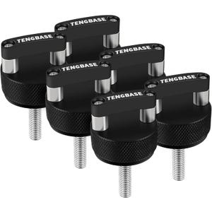 Quick Release Thumb Screw for Jeep Wrangler JK 2007-20018, JL 2018-2022 & Gladiator JT - Billet Aluminum Hard Top Fastener with Integrated D Ring (Black)