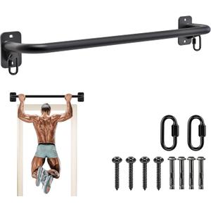 SELEWARE Heavy Duty Welded Pull Up Bar, Versatile Doorway Wall Mount, Joist Mounted, and Ceiling Mounted Chin Up Bars, Thick Metal Sturdy Construction for Full Body Workouts Support 500 lbs