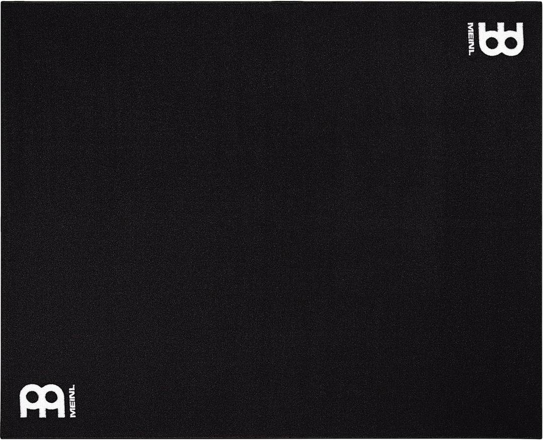 Drum Set Rug Mat (78" x 63"), Tightly Woven Durable Carpet Fabric for Spurs and Stands  Rubber Lined  Designed in Germany (Black/White)