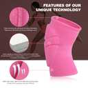 Volleyball Knee Pads Pink, Knee Protector Supporter for Girl Lady Women with High Protection Pads,Professional Grade Knee Pads for Running,Tennis,Yoga,Cycline,Gym,Workout Exercise