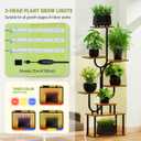 Indoor Plant Stand with Grow Light, 8-Tier U-Shaped Space-Saving Corner Plant Stand, Multi-Size Metal Plant Rack for Home and Balcony Decor