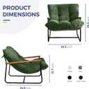 MAXYOYO Modern Accent Chair, Tufted Living Room Chair with Metal Frame, Standard