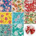 36 Pcs Cotton Cloth Napkins Mix Lot Napkins Floral Napkins 15 x 15 Inch Hand Block Flower Print Napkins Washable Indian Napkins Cloth for Dining Kitchen Cocktail Parties Table Decor