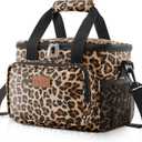 Lifewit Large Lunch Bag Insulated Lunch Box Soft Cooler Cooling Tote for Adult Men Women, Leopard 12-Can (9L)