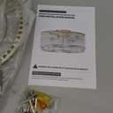 20" Gold Crystal Ceiling Fan with Light, Crystal Flush Mount Ceiling Fan with Light Remote Control, Caged Enclosed with 6 Speeds for Bedroom, Living Room, Foyer, Nursery (Clear)