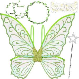 U-Zomir Fairy Wings Costume for Women, Sparkle Butterfly Angel Wings Halloween Costume Dress Up Cosplay Party Favor