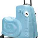 Kids Luggage, Kids Ride-on Luggage with Spinner Wheels Suitcase, Kid's Ride-On Suitcase Help Your Child Relax, Carry On Trolley Luggage with Password Lock (Blue, 19 inches), QX-20