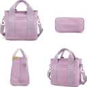 IwIeIaIrI Small Tote Bag for Women,Canvas Mini Tote Bags with Zipper and Multi Pockets,Kids,Girls,Friends Gift 2026