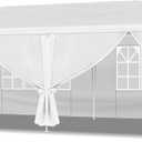 10x20 Party Tent, Outdoor Wedding Tents with 6 Removable Sidewalls, Gazebo Shelter for Parties Patio, Outside Waterproof Canopy Tents, Party Wedding BBQ Events Tent, White