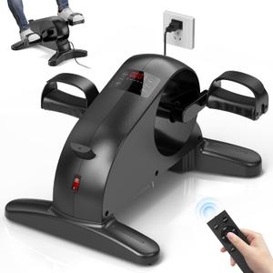 HOMGIM Under Desk Elliptical - Seated Elliptical Machine for Home Use & Seniors, Quiet Pedal Exerciser with LCD Monitor, Portable Leg Exerciser for Recovery & Office Fitness