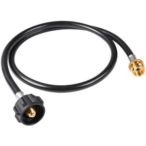 SHINESTAR 4 FT Propane Hose Adapter for Buddy Heaters, Coleman Camping Stoves，Blackstone 17" 22" Tabletop Griddles, Weber Traveler/Q Grills and More, Connect 1lb Small Appliances to Large Tanks