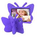 Cute Butterfly Kids Case for Apple iPad (A16) 11th Generation 11 Inch (2025), iPad 10th Generation 10.9 Inch (2022), 3D Cartoon EVA Foam Shockproof Stand Cover for Girls 