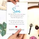 2 x Asmallgf Happy Birthday Card for Son, Sweet Bday Gifts from Mom Dad, Funny Bday Card for Son Adult, Naughty Birthday Gift Idea for Young Boys