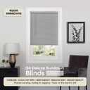 Cordless Room Darkening Mini Blind - 46 Inch Width, 64 Inch Length, 1" Slat Size - Gray - Cordless GII Deluxe Sundown Horizontal Windows Blinds for Interior by Achim Home Decor