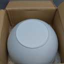 Salad Bowl with Lid, 12" Extra Large Bamboo Fiber Salad Bowl with Servers Set for Kitchen, Nature Bamboo Mixing and Serving Bowl with Lid, Spoon and Fork for Fruits,Salads and Vegetables (White)