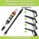 Pressure Washer Replacement Spray Wand & Turbo Nozzle and 5 Tips, Compatible with Some of Ryobi, Greenworks, Craftsman, Kar-cher, B&D, Westinghouse, LWQ Electric Pressure Washer