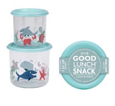 Ore - Good Lunch Snack Containers Large Set-of-Two - Ocean