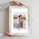 Hongkee 8x12 Picture Frame Set of 4, Made of Real Glass and Multicolour Wooden Frame, 8 by 12 Photo for Wall or Tabletop - Display Picture 6x8 with Mat or 8x12 Without Mat