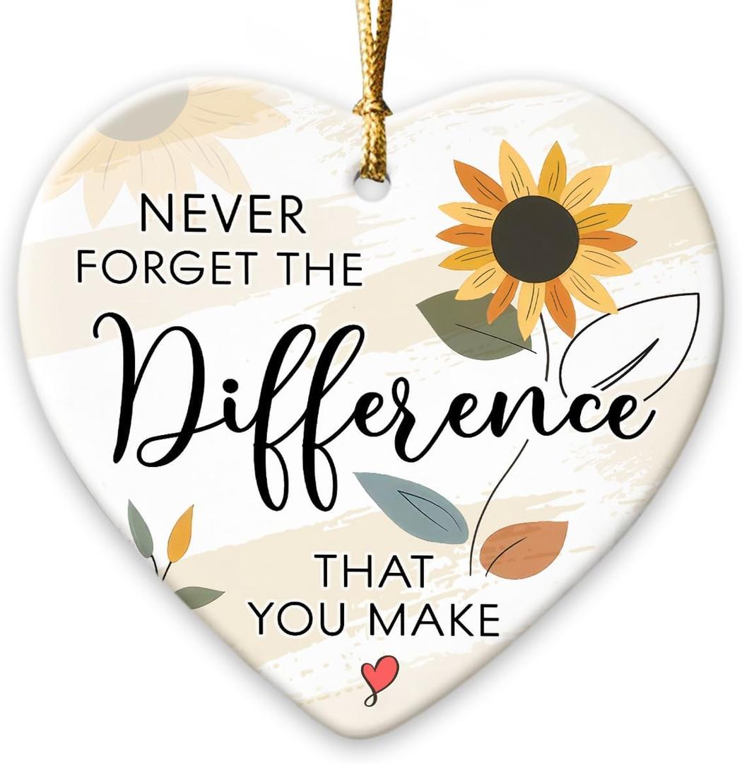 3 x Thank You Gifts for Women 2025, Appreciation Gifts for Coworkers Colleague Boss, Retirement Gift for Woman Man, Motivational Team Gift for Employees, Ceramic Retirement Ornament