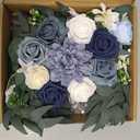 Wedding Arch Flowers Set of 2, Artificial Flowers for Decoration for Wedding Ceremony Backdrop, Wedding Floral Arrangement for Arch, Wedding Welcome Signs, Reception Decor (Dusty Blue)