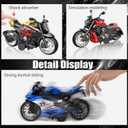 4-Pack Pull-Back Motorcycle Toys - No Batteries Requiredast Alloy Cars for Kids 3+, Durable Friction-Powered Mini Vehicles Boys and Girls
