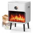 Evenchic Towel Warmer, 25L Large Luxury Towel Warmers for Bathroom with 3D Flame Screen, Auto Shut Off Even Heated Hot Towel Warmer Bucket for Towels, Bathrobes, Blankets, PJ's, Ivory White