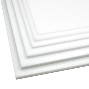 High Density Polyethylene Sheets HDPE Plastic Sheet Board for DIY, Heavy Duty Industry, 3/16" Thick,Size 12" x 12", White Color