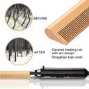 DAN Technology Small Ceramic Hot Comb for Lace Front Wigs - Dual Voltage, Fast Heating Straightener for Black Hair and Wigs