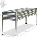Galvanized Raised Garden Bed with Legs, 722432in Large Metal Elevated Raised Planter Box with Drainage Holes for Backyard, Patio, Balcony, 700lb Capacity