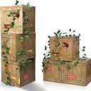 Bucherry 14 Pcs Dinosaur Party Decorations Set 12 x 12 x 12 Inch Dinosaur Theme Boxes Table Centerpieces Warning Tape Rattan Cardboard for Dino Birthday Party Supplies Baby Shower Decorations