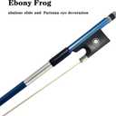 LIEKE Carbon Fiber Violin Bow 3/4 size lightweight Fiddle Bow (3/4 size, Blue)