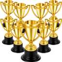 Mini Trophies Bulk for Kids, 9Pcs Plastic Gold Small Trophy Cups, Golden Award Trophy Cups for Classroom School Rewards, Sports Tournament Winning Prizes Party Favor