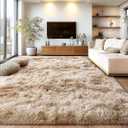 Upgrade NonSlip Plush Rugs for Living Room, Soft Shaggy Carpets for Living Room, Fuzzy Rugs for Kids' Room, Perfect Decor for Modern Home Tie Dye Camel 6x9 Feet