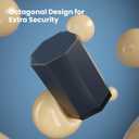 HIIMIEI Desk Pen Holder - Octagonal Pencil Holder with 10mm Base, Idea Gift for Family and Friends - 2pcs (Gray)