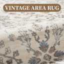MontVoo-Vintage Area Rug 8X10 Beige for Living Room - Soft Distressed Printed Carpet for Bedroom - Non Slip, Machine Washable for Dining Room, Bedside, Office Beige, 8' x 10' (Rectangular)