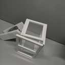 CICIPIPI Clear Acrylic Dog Playpen - Pet Exercise Pen for Small & Medium Dogs, Easy to Assemble with Clear View, with Door, Ideal for Indoor Home, Balcony & Living Room Use (White,6 Panels)