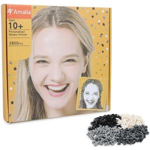 Personalized Mosaic Portrait Custom Building Kit Bricks Art Set Customized Your Own Photo Picture Unique Gift (Large/15.7"x15.7")