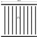 48" W x 42" H Outdoor Deck Gate Kit, Black Heavy‑Duty Steel Anti‑Rust Deck Gate, Outdoor Fence Gate for Deck Railing, Patio, Porch, Garden & Yard