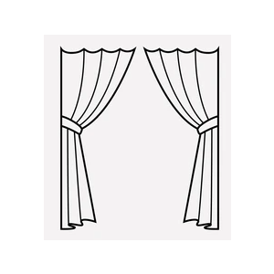2 Pcs Polyester Curtains, Yellow, Size: 40"*37"