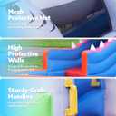 SLOOSH Inflatable Water Slide Park for Kids Backyard - 6 in 1 Blow Up Water Park Slides with Splash Pool, Bounce House, Basketball Hoop, Water Cannon & 450W Blower | Outdoor Kids Water Slide Party Fun