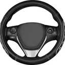 Ventilated Heart-Shaped Steering Wheel Cover with Anti-Slip Leather Grip. Compatible with Ford, Toyota, Honda, Nissan, and Chevrolet Vehicles for 14.5-15.2 inch Round Steering Wheels.