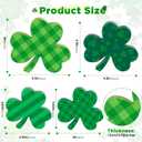 St Patricks Day Wooden Shamrock Decoration, 4-Piece Set of St. Patrick's Day Tabletop or Tray Multi-Layer tiered tray decor Tray Decoration, shamrock decorations, Office Decor (Green02)