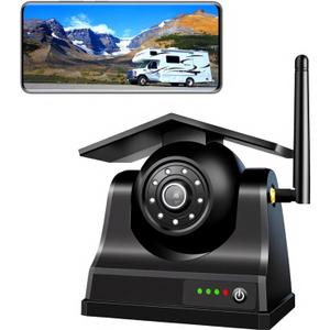 1080P Magnetic Wireless Reversing Camera, Solar Charging Dash cam 10000mAh Rechargeable Battery, Magnetic Mount, App Control WiFi Car Backup Camera,Easy Installation, for RV, Trailer, Truck