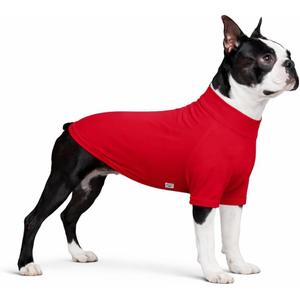 LoveLongLong Spring Summer Cooling Dog T-Shirt with UV Protection and Moisture-Wicking Fabric Blank Color Red, XL